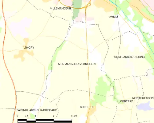 Detailkaart van de gemeente