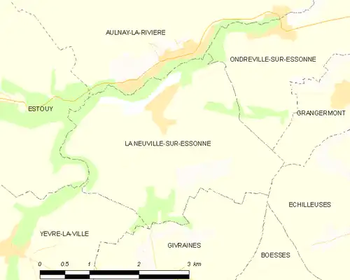 Detailkaart van de gemeente