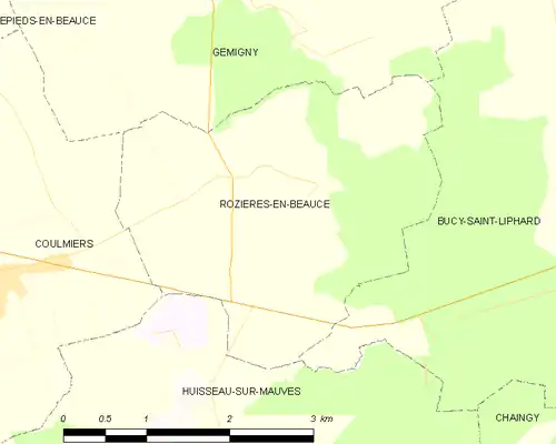 Detailkaart van de gemeente