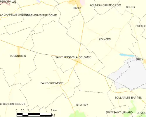 Detailkaart van de gemeente