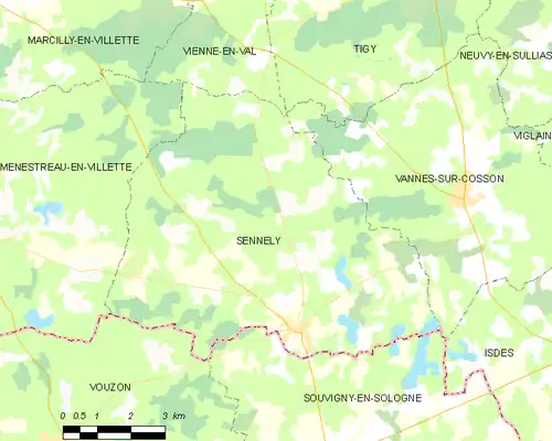 Detailkaart van de gemeente