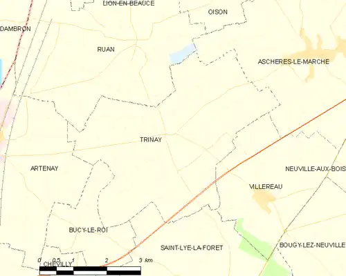 Detailkaart van de gemeente