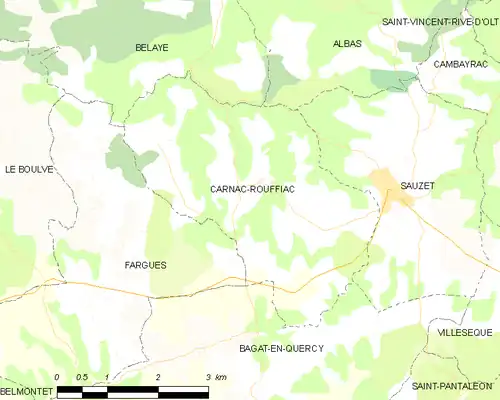 Detailkaart van de gemeente