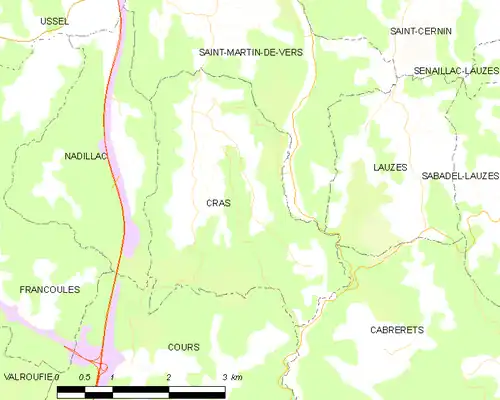 Detailkaart van de gemeente