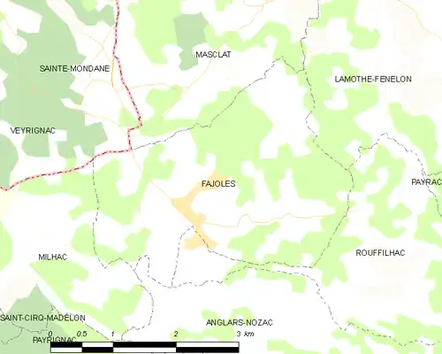 Detailkaart van de gemeente