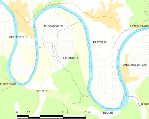 Detailkaart van de gemeente