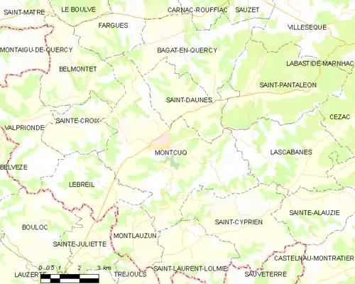 Detailkaart van de gemeente