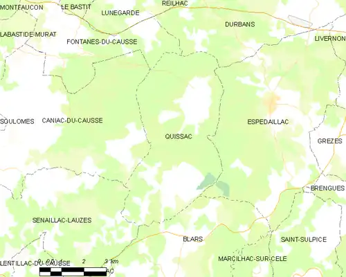 Detailkaart van de gemeente