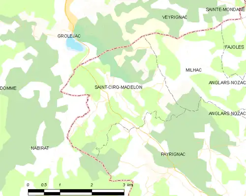 Detailkaart van de gemeente