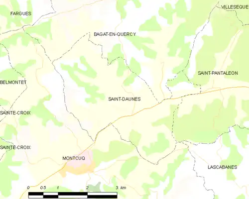 Detailkaart van de gemeente