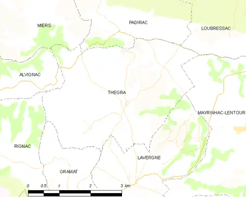 Detailkaart van de gemeente