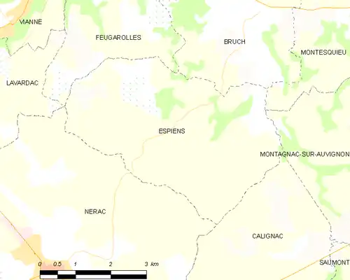 Detailkaart van de gemeente