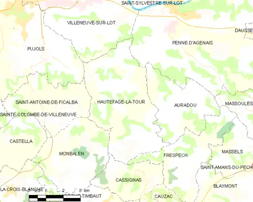 Detailkaart van de gemeente