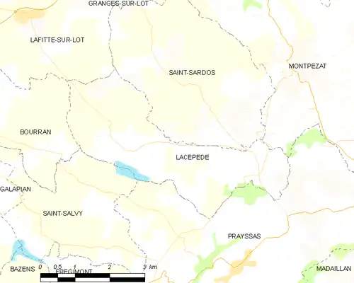 Detailkaart van de gemeente