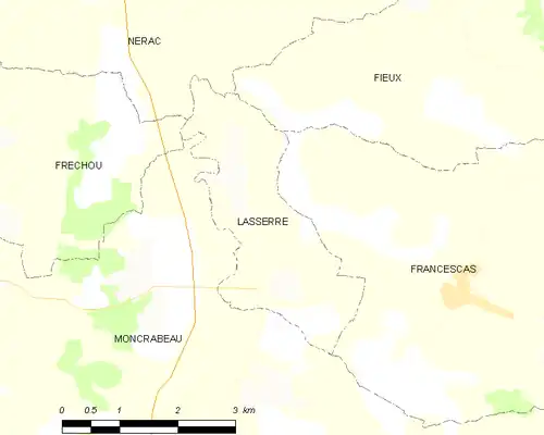 Detailkaart van de gemeente