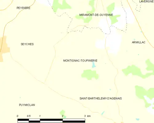 Detailkaart van de gemeente