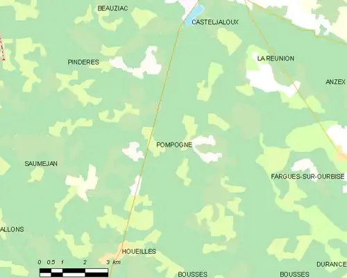 Detailkaart van de gemeente