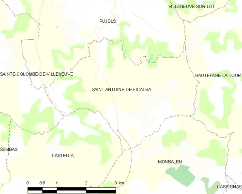 Detailkaart van de gemeente