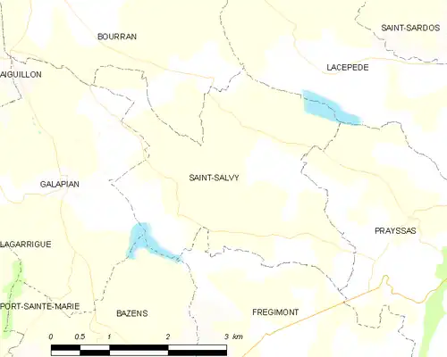 Detailkaart van de gemeente