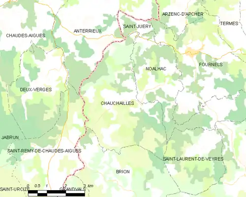 Detailkaart van de gemeente