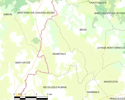 Detailkaart van de gemeente