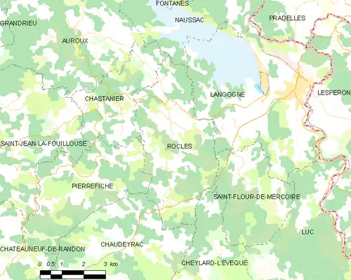 Detailkaart van de gemeente