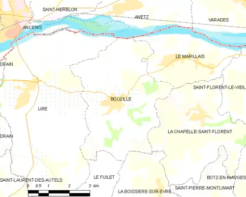 Detailkaart van de gemeente