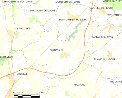 Detailkaart van de gemeente