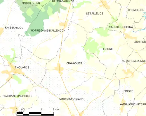 Detailkaart van de gemeente