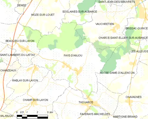 Detailkaart van de gemeente