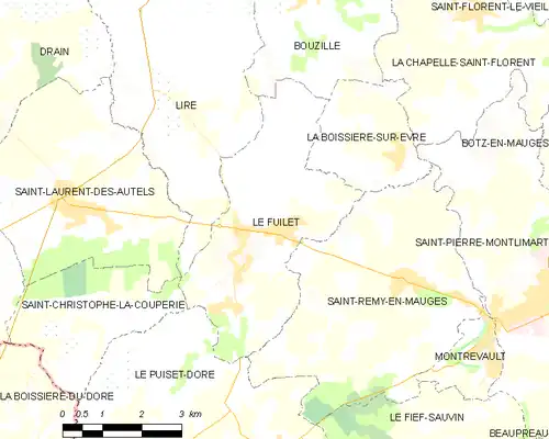 Detailkaart van de gemeente