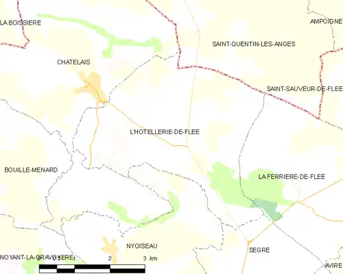 Detailkaart van de gemeente