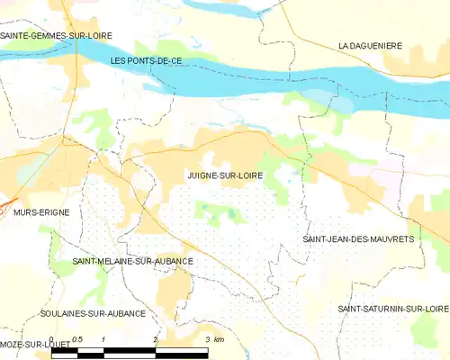 Detailkaart van de gemeente