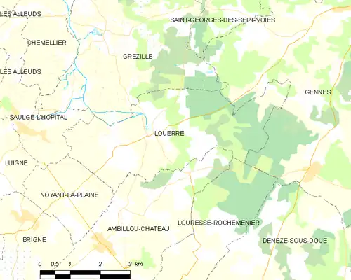 Detailkaart van de gemeente