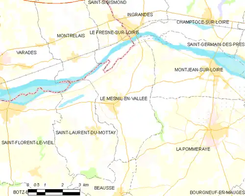 Detailkaart van de gemeente