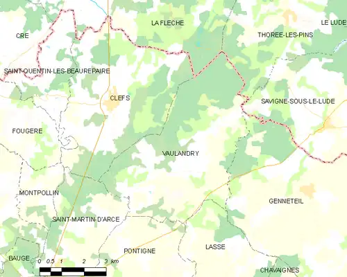 Detailkaart van de gemeente