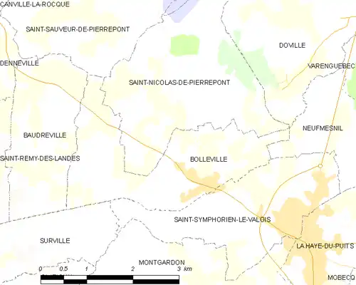 Detailkaart van de gemeente