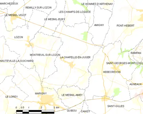 Detailkaart van de gemeente