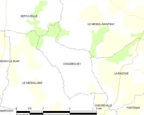 Detailkaart van de gemeente