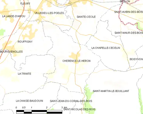 Detailkaart van de gemeente