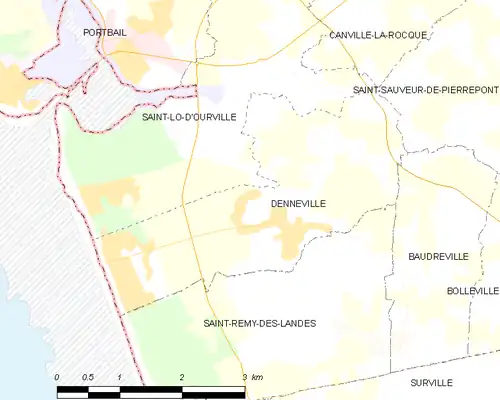 Detailkaart van de gemeente