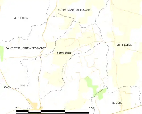 Detailkaart van de gemeente