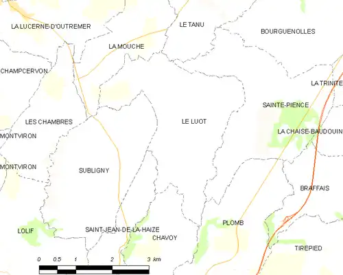 Detailkaart van de gemeente