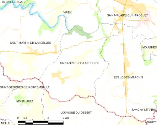 Detailkaart van de gemeente