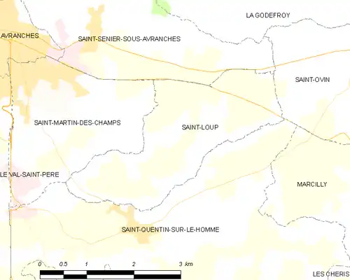 Detailkaart van de gemeente