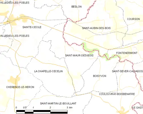 Detailkaart van de gemeente