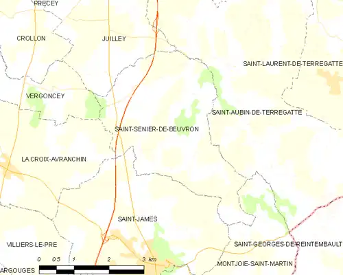 Detailkaart van de gemeente