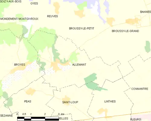 Detailkaart van de gemeente