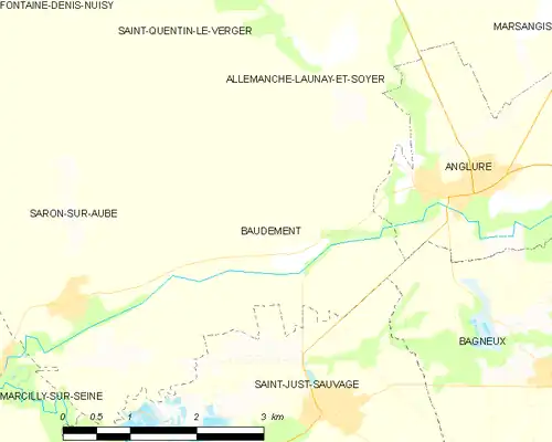 Detailkaart van de gemeente