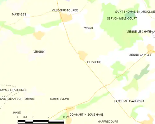 Detailkaart van de gemeente